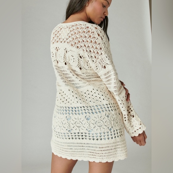 Lucky Brand Open Front Crochet Cardigan - Size S - Picture 2 of 5